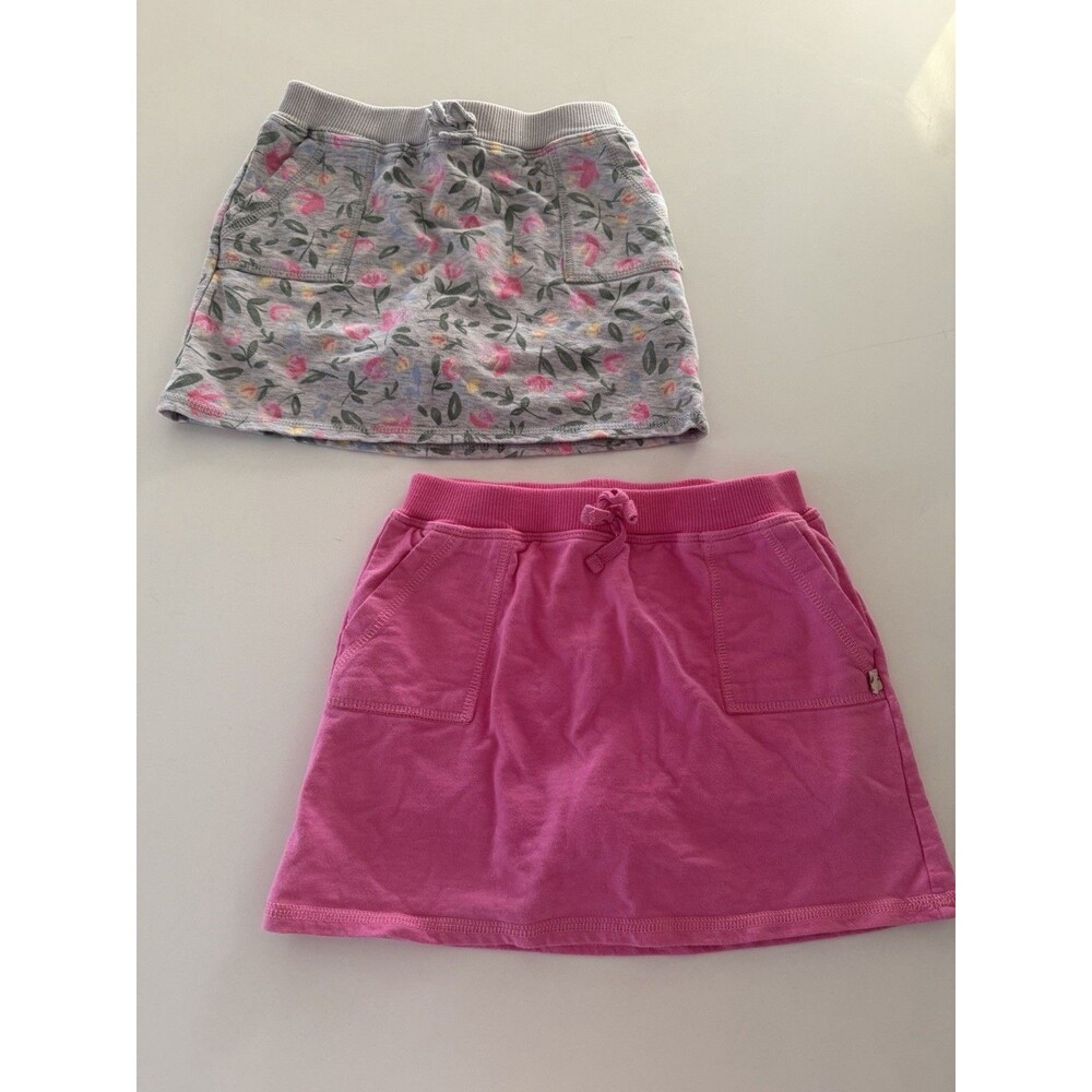 Girls Bundle Skorts Sporty floral gray pink 2pcs set Size 5/6